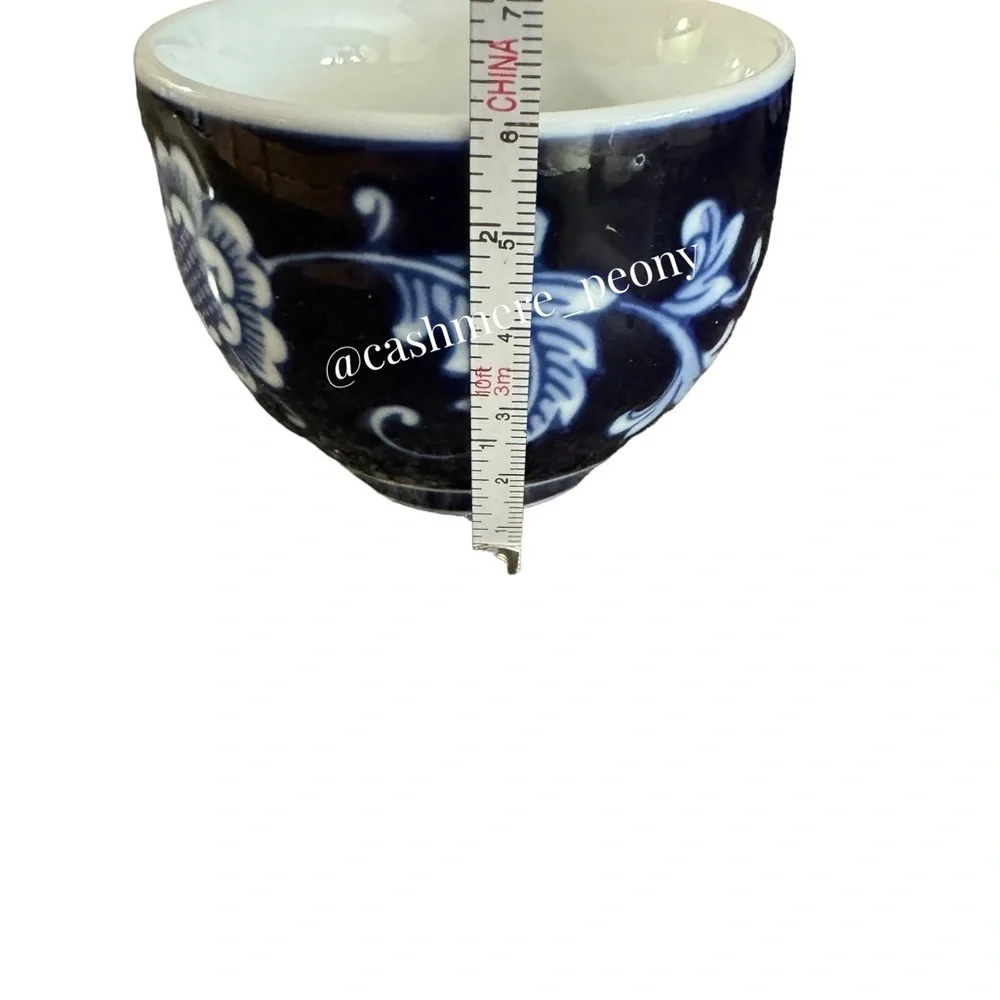 NIB Pier 1‎ Vintage Mandarin Porcelain Cobalt Blue Tea Set-Teapot and 4 Cups